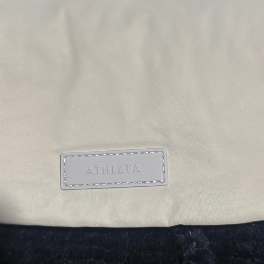 Athleta Light Blue Nylon Zip Cosmetic Pouch with Front Pocket
